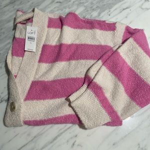 LOFT Striped Cardigan